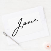 Sticker Rectangulaire Jane comme dans Jane Austen, signature (Enveloppe)