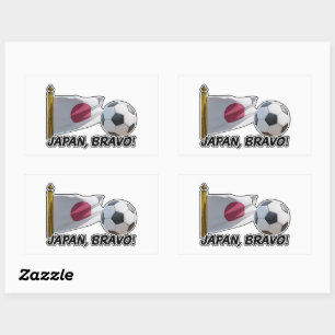Sticker Rectangulaire Japon, Bravo ! Soccer Cheer