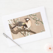 Sticker Rectangulaire Japonais Asiatique Koson Bird Chickadee Songbird (Enveloppe)