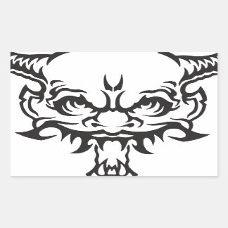 Sticker Rectangulaire Japonais tatouage Oni Demon