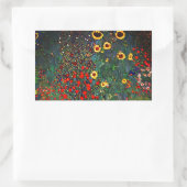 Sticker Rectangulaire Jardin aux fleurs Gustav Klimt (Sac)