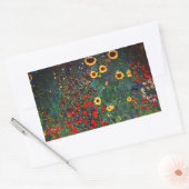 Sticker Rectangulaire Jardin aux fleurs Gustav Klimt (Enveloppe)