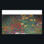 Sticker Rectangulaire Jardin aux fleurs Gustav Klimt<br><div class="desc">Stickers avec peinture à l’huile de Gustav Klimt Jardin avec tournesols (1907). Un beau jardin de tournesols et de belles fleurs bleues,  rouges,  violettes,  roses et blanches. Un grand cadeau pour les amateurs d'art Art Nouveau et autrichien.</div>