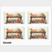 Sticker Rectangulaire Jardin Bliss (Feuille)