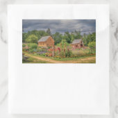 Sticker Rectangulaire Jardin dans les Adirondacks (Sac)