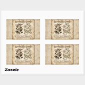 Sticker Rectangulaire Jardin de l'apothicaire Belladone (Feuille)