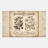 Sticker Rectangulaire Jardin de l'apothicaire Belladone (Devant)