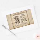Sticker Rectangulaire Jardin de l'apothicaire Belladone (Enveloppe)
