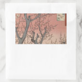 Sticker Rectangulaire Jardin de prune fleuri d'arbre japonais (Sac)