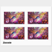 STICKER RECTANGULAIRE JARDIN DES OMBRES PERDUES / ESCALIERS MYSTIQUES (Feuille)