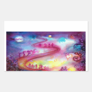 STICKER RECTANGULAIRE JARDIN DES OMBRES PERDUES / ESCALIERS MYSTIQUES