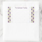 Sticker Rectangulaire Jardin doux Fleur de géranium bleu pâle n'importe (Sac)