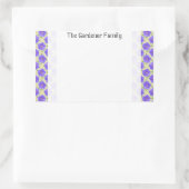 Sticker Rectangulaire Jardin doux Fleur de géranium bleu sur n'importe q (Sac)