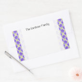 Sticker Rectangulaire Jardin doux Fleur de géranium bleu sur n'importe q (Enveloppe)