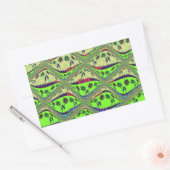 Sticker Rectangulaire Jardin Éclectique Enchantant À damiers Beauté Flor (Enveloppe)