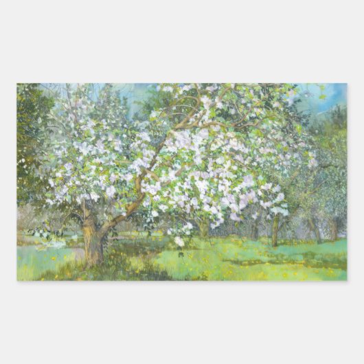 Sticker Rectangulaire Jardin fleuri (Devant)