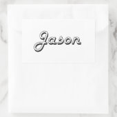 Sticker Rectangulaire Jason Classic Retro Nom Design (Sac)