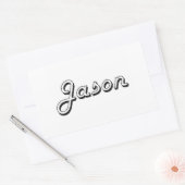 Sticker Rectangulaire Jason Classic Retro Nom Design (Enveloppe)