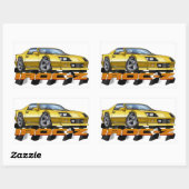 Sticker Rectangulaire Jaune IROC Z (Feuille)