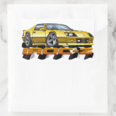 Sticker Rectangulaire Jaune IROC Z (Sac)
