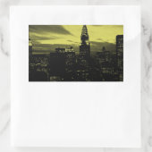 Sticker Rectangulaire Jaune pointu Noir New York City (Sac)