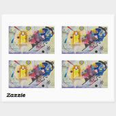 Sticker Rectangulaire Jaune, Rouge, Bleu par Wassily Kandinsky (Feuille)
