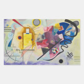 Sticker Rectangulaire Jaune, Rouge, Bleu par Wassily Kandinsky (Devant)