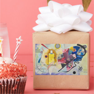 Sticker Rectangulaire Jaune, Rouge, Bleu par Wassily Kandinsky