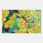 Sticker Rectangulaire Jaune Wattle (Devant)