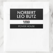 Sticker Rectangulaire JBHS VMA noir Arrière - plan avec blanc TOUS les C (Sac)