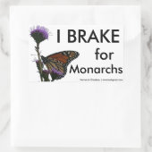 Sticker Rectangulaire Je Braque Pour Les Monarques (Sac)