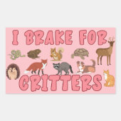 Sticker Rectangulaire Je freins pour les critères (Devant)