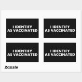 Sticker Rectangulaire Je me déclare vacciné (Feuille)