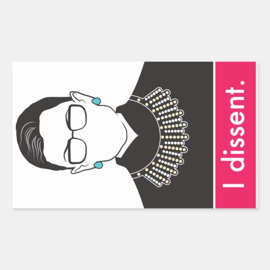 Sticker Rectangulaire Je m'oppose (Devant)