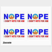 STICKER RECTANGULAIRE JE N'AI PAS VOTÉ POUR LUI (Feuille)