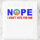 STICKER RECTANGULAIRE JE N'AI PAS VOTÉ POUR LUI (Sac)