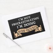 Sticker Rectangulaire Je ne fais pas de procrastination - Je fais des qu (Enveloppe)