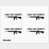 Sticker Rectangulaire Je ne me conformerai pas (Feuille)
