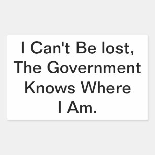 Sticker Rectangulaire Je ne peux pas être perdu, je suis ici Hankamer Ar