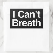Sticker Rectangulaire Je ne peux pas respirer (Sac)
