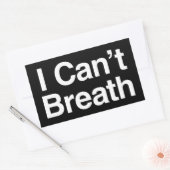 Sticker Rectangulaire Je ne peux pas respirer (Enveloppe)