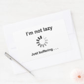 Sticker Rectangulaire Je ne suis pas lazy - juste tamponner (Enveloppe)