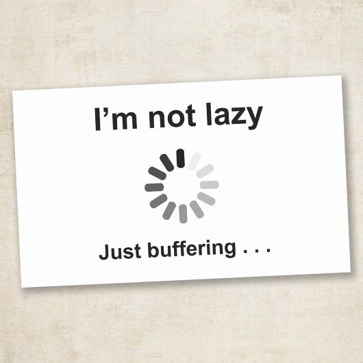 Sticker Rectangulaire Je ne suis pas paresseux - Je suis juste en tampon