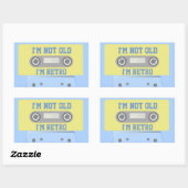 Sticker Rectangulaire "Je ne suis pas vieux, je suis rétro" (Feuille)