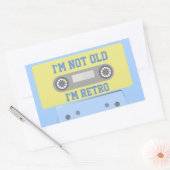 Sticker Rectangulaire "Je ne suis pas vieux, je suis rétro" (Enveloppe)