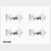 Sticker Rectangulaire Je pense donc que je suis dangereux (Feuille)