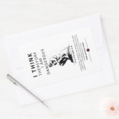 Sticker Rectangulaire Je pense donc que je suis dangereux (Enveloppe)