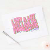 Sticker Rectangulaire Je pleure beaucoup mais je suis si productif c'est (Enveloppe)