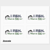 Sticker Rectangulaire Je Poissonne. Que fais-TU ? (Feuille)