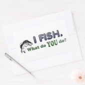 Sticker Rectangulaire Je Poissonne. Que fais-TU ? (Enveloppe)